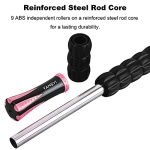 Yansyi Muscle Roller Stick for Athletes - Body Massage Roller Stick - Release Myofascial Trigger Points Reduce Muscle Soreness Tightness Leg Cramps & Back Pain for Physical Therapy & Recovery (Pink) - Image 3