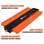 Saker Contour Gauge (10 Inch Lock) Profile Tool-Adjustable Lock Tool for Men Dad Him Boyfriend Husband-Precisely Copy Irregular Shape Duplicator-Welding Flooring Woodworking Tool Tracing - Image 4