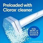 Clorox Toilet Wand Disinfecting Refills, Toilet and Bathroom Cleaning, Toilet Brush Heads, Disposable Wand Heads, Blue Original, 30 Count - Image 7
