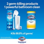 Clorox Toilet Wand Disinfecting Refills, Toilet and Bathroom Cleaning, Toilet Brush Heads, Disposable Wand Heads, Blue Original, 30 Count - Image 9