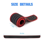 Car Rear Bumper Protector Guard, Anti-Scratch Abrasion Rubber Trunk Door Entry Sill Guard, Non-Slip Vehicle Trim Cover Protection Strip, Car Accessories for Most Cars and SUV (Black/Red/35.4" x2.7) - Image 8
