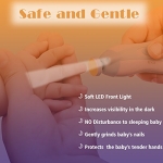 Baby Nail Trimmer Electric Nail File Baby Nail Clippers, Safe Nail Filer Grinder Kit for Newborn Infant Toddler Kids or Adults Toes Fingernails Care Trim Polish, with Led Light and 10 Grinding Heads - Image 4
