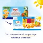 Dole Fruit Bowls No Sugar Added Variety Pack Snacks, Peaches, Mandarin Oranges & Cherry Mixed Fruit, 4oz 12 Cups, Gluten & Dairy Free, Bulk Lunch Snacks for Kids & Adults - Image 6