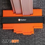 Saker Contour Gauge (10 Inch Lock) Profile Tool-Adjustable Lock Tool for Men Dad Him Boyfriend Husband-Precisely Copy Irregular Shape Duplicator-Welding Flooring Woodworking Tool Tracing - Image 8
