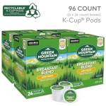Green Mountain Coffee Roasters Breakfast Blend Single-Serve Keurig K-Cup Pods, Light Roast Coffee, 96 Count (4 Packs of 24) - Image 14