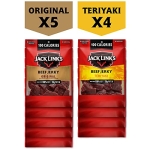 Jack Link's Beef Jerky Variety - Includes Original and Teriyaki Flavors, On the Go Snacks, 13g of Protein Per Serving, 9 Count of 1.25 Oz Bags (Pack of 1) - Image 3