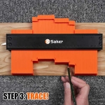 Saker Contour Gauge (10 Inch Lock) Profile Tool-Adjustable Lock Tool for Men Dad Him Boyfriend Husband-Precisely Copy Irregular Shape Duplicator-Welding Flooring Woodworking Tool Tracing - Image 6