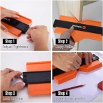 Contour Gauge with Lock|10+5 Inch Construction Rulers Measure Tool for Corners and Contoured, Handyman DIY Woodworking Tools, Construction Carpenter Tools, Father's Day for Men Husband Dad. - Image 3