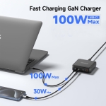ThunderGo 170W GaN Pro USB C Charging Station | 8-Port Desktop Power Hub (7xUSB-C PD3.0 + QC4.0 USB-A) | Smart Charger for MacBook Pro M3 Max | ETL/FCC Certified with Dynamic Power Allocation - Image 5