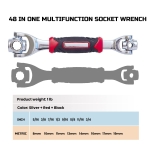 Lichamp 48-in-1 Socket Wrench, Flexible Multi Functional Dog Bone with Rubber Handle, 360 Degree Rotating Head, Any Size Standard Span for Auto Repair and More - Image 7