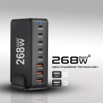 268W GaN USB Type C Charger 8 Ports Fast Charging Station PD QC4.0, USB C Laptop Charger Compatible with MacBook Pro/Air, iPads, Samsung Galaxy Note, iPhone 16/15/14/13/12 Mini/Pro/Pro Max - Image 7