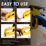 Upholstery 4 in 1 Staple Gun Heavy Duty, with 6000 Staples, Remover, Gloves, Manual Brad Nailer Power Adjustment Stapler Gun for Wood, Upholstery, Carpentry, Decoration DIY Staple Gun… - Image 7
