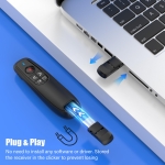 Presentation Clicker Wireless Presenter Remote Clicker, USB C PowerPoint Clicker for Presentation with Laser Pointer, RF 2.4GHz Computer Pointer Clicker Slide Advancer for Google Slides,Mac,Laptop - Image 5