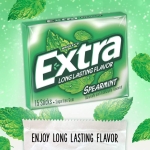 EXTRA Spearmint Sugarfree Chewing Gum, 15 Pieces (Pack of 10) - Image 6