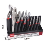 CraftZone 10PC Pliers&Wrench Set, Includes Locking Pliers,Long Nose Pliers,Diagonal Pliers,Groove Joint Pliers,Linesman Pliers,Mini Pliers and Adjustable Wrench,With Storage Rack.For DIY&Home Use. - Image 7