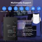 Bobtot Surround Sound Systems Home Theater System - 800 Watts Peak Power 6.5" Subwoofer 5.1/2.1 Wired Stereo Speakers Strong Bass with HDMI ARC Optical AUX Bluetooth Input - Image 3