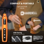HARDELL Mini Cordless Rotary Tool Kit, 5-Speed and USB Charging with 61 Accessories, Multi-Purpose 3.7V Power Rotary Tool for Sanding, Polishing, Drilling, Etching, Engraving, DIY Crafts - Image 5