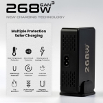 268W GaN USB Type C Charger 8 Ports Fast Charging Station PD QC4.0, USB C Laptop Charger Compatible with MacBook Pro/Air, iPads, Samsung Galaxy Note, iPhone 16/15/14/13/12 Mini/Pro/Pro Max - Image 2