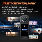Mentech PanoX V3 Waterproof 8K 360 Action Camera, 12K 360 Photo, 5 Seconds Transmission, in-Camera Editing, Invisible Selfie Stick Effect, Stabilization, Built-in GPS, 3.0" Touchscreen - Image 2