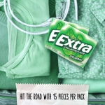 EXTRA Spearmint Sugarfree Chewing Gum, 15 Pieces (Pack of 10) - Image 5