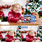 Digital Camera, 48MP Kids Camera Auto Focus Point and Shoot with 32GB Memory Card - FHD 1080P 16X Zoom Vlogging Camera Small Blue - Image 7