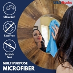 USANOOKS Microfiber Cleaning Cloth Grey - 12 Packs 12.5"x12.5" - High Performance - 1200 Washes, Ultra Absorbent Towels Weave Grime & Liquid for Streak-Free Mirror Shine - Car Washing Cloth - Image 5
