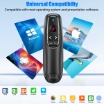 Presentation Clicker Wireless Presenter Remote Clicker, USB C PowerPoint Clicker for Presentation with Laser Pointer, RF 2.4GHz Computer Pointer Clicker Slide Advancer for Google Slides,Mac,Laptop - Image 6